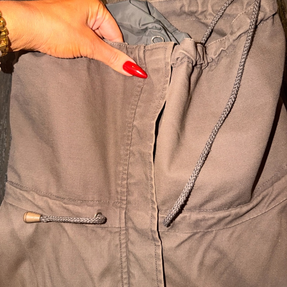 LaRok Utility Jacket XS Olive Green Hooded Military Style Lightweight - Picture 6 of 12